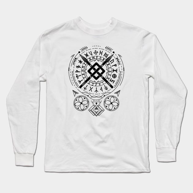 Gungnir - The Spear of Odin | Norse Pagan Symbol Long Sleeve T-Shirt by CelestialStudio